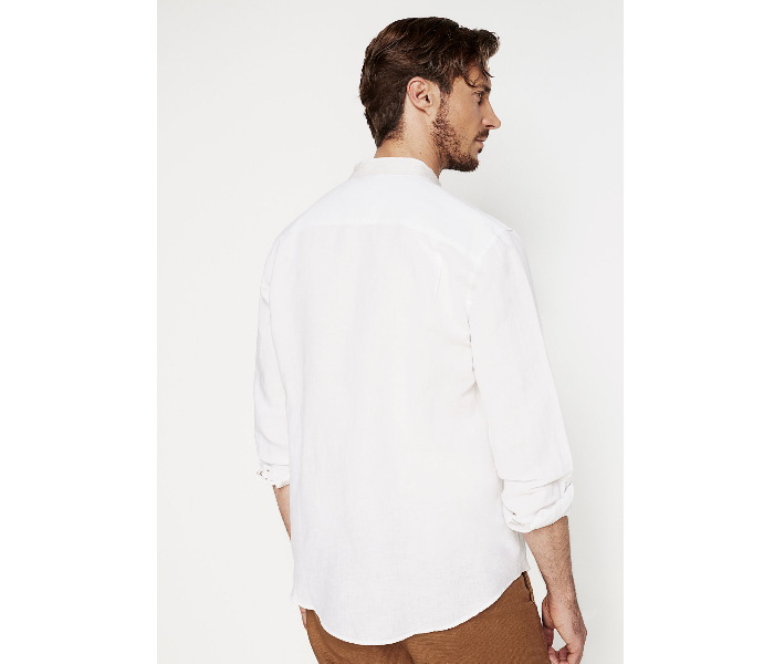 Springfield 099319096 XXL Linen Shirt for Men - Ivory - Zoom Image 3