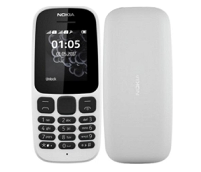 Nokia 105 Dual Sim Mobile Phone - White - Zoom Image 1