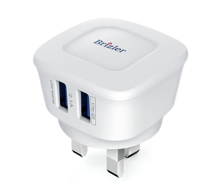 Brizler BZ PC-824 2.1A Travel Charger with USB Type C Cable - White - Zoom Image 1