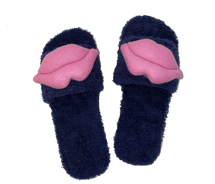 Casual LFO36 US 10 Daily Wear Soft Flat Home Slippers for Women - Navy Blue - Zoom Image