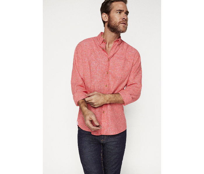 Springfield 099324760 XXL Linen Shirt for Men - Red - Zoom Image 2