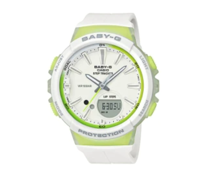 Casio Baby-G BSA-B100SC-7ADR White Dial Analog-Digital  Watch For Women - White - Zoom Image