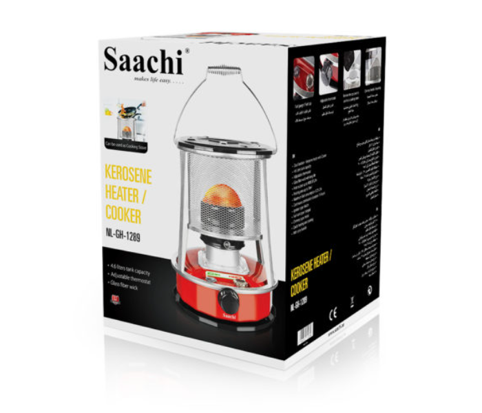 Saachi GH1289 4.6 Liter Kerosene Heater with Cooker - Red - Zoom Image 2