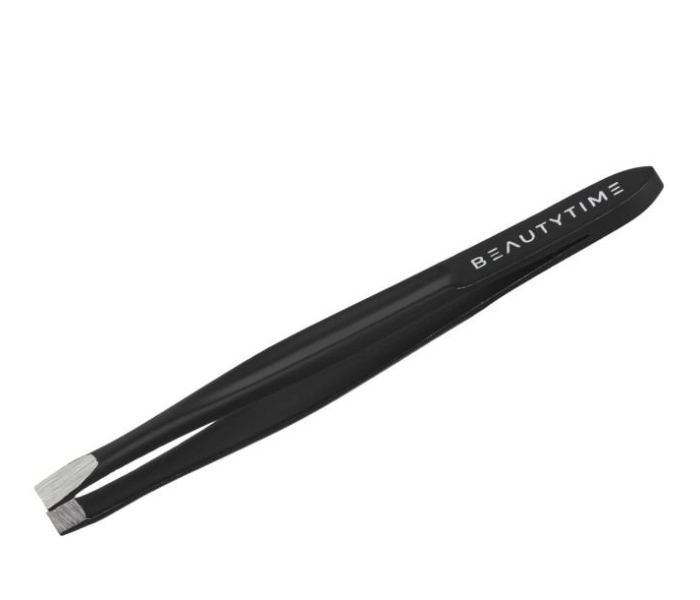 Beautytime BT122 Gunmetal finish Flat Tweezers - Zoom Image