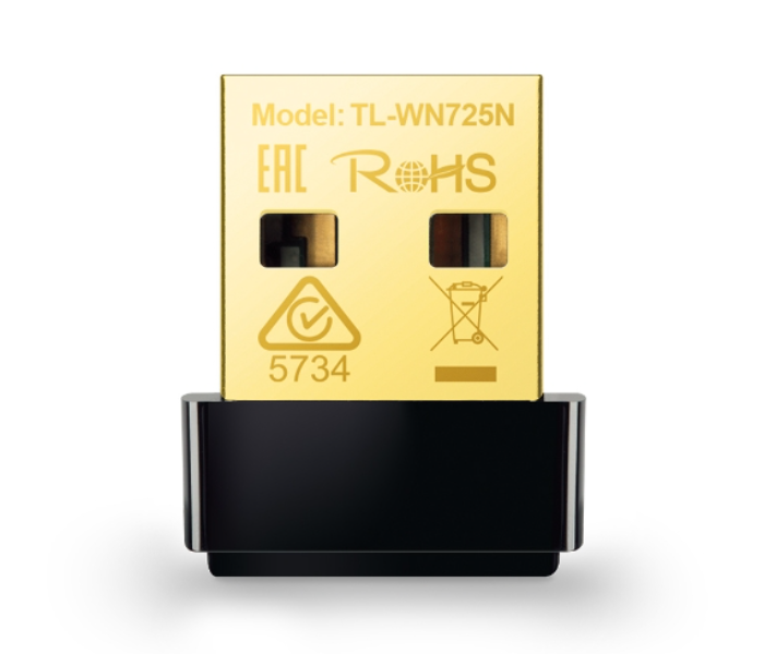 TP Link TL-WN725N 150Mbps Wireless N Nano USB Adapter - Black - Zoom Image 1