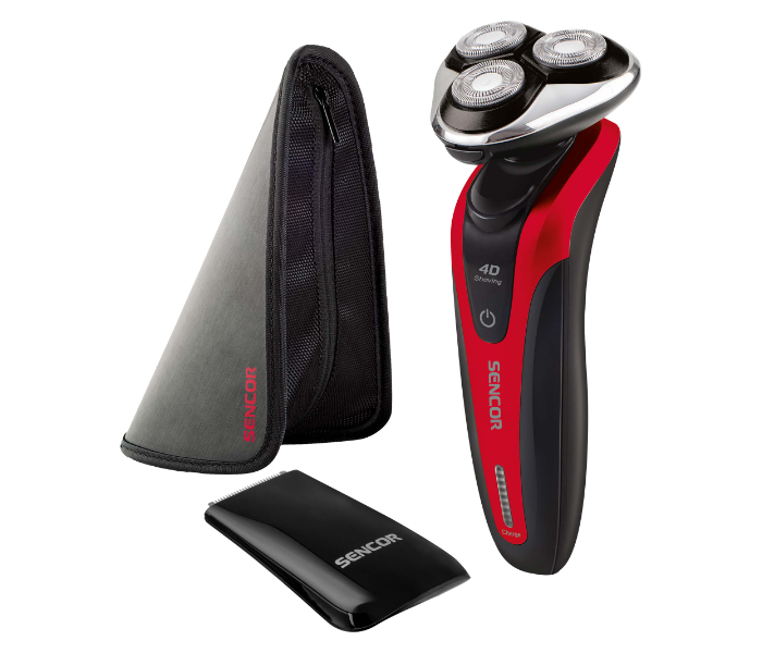 Sencor SMS 5013RD Electric Shaver for Men - Black and Red - Zoom Image 2