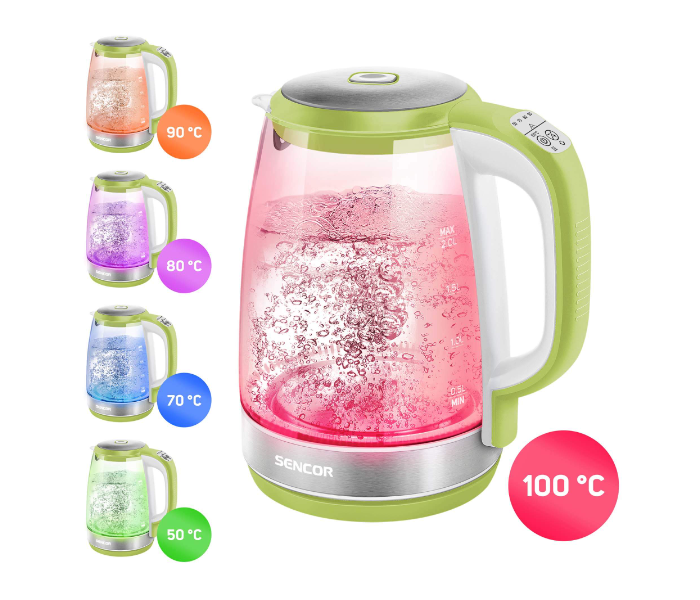 Sencor SWK 2197GG 2200W 2 Litre Glass Kettle - Green - Zoom Image 2