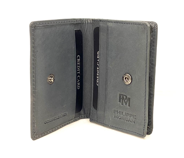 Philippe Morgan PM040 Men Leather Bifold Wallet - Grey - Zoom Image 2