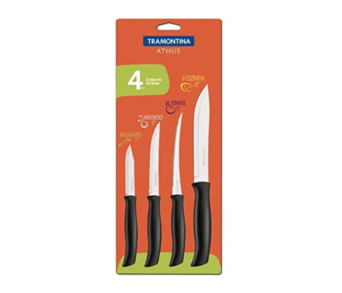 Tramontina 23098070 Set of 4 Pieces Cutlery Athus Tram Set - Black - Zoom Image