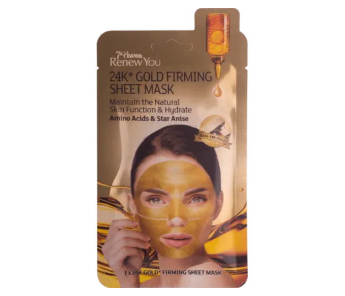 7th Heaven Renew You 24K Gold Firming sheet Mask - Zoom Image