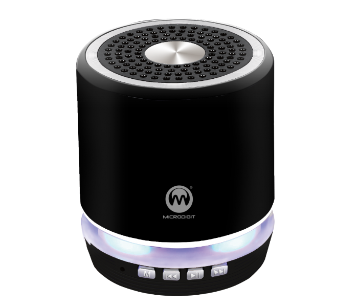 Microdigit MRS264T Mini Bluetooth Speaker - Black and White - Zoom Image