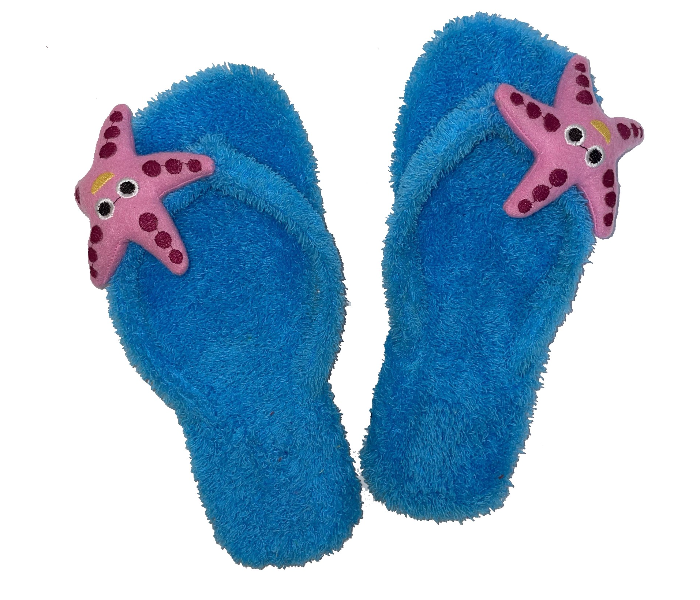 Casual LFV100 US 10 Starfish Design Daily Wear Soft Flat Home Slippers for Women - Light Blue - Zoom Image