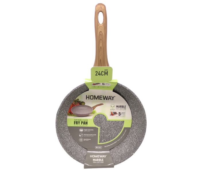 Homeway HW 3413 Forged 24cm Marble Frypan - Grey - Zoom Image