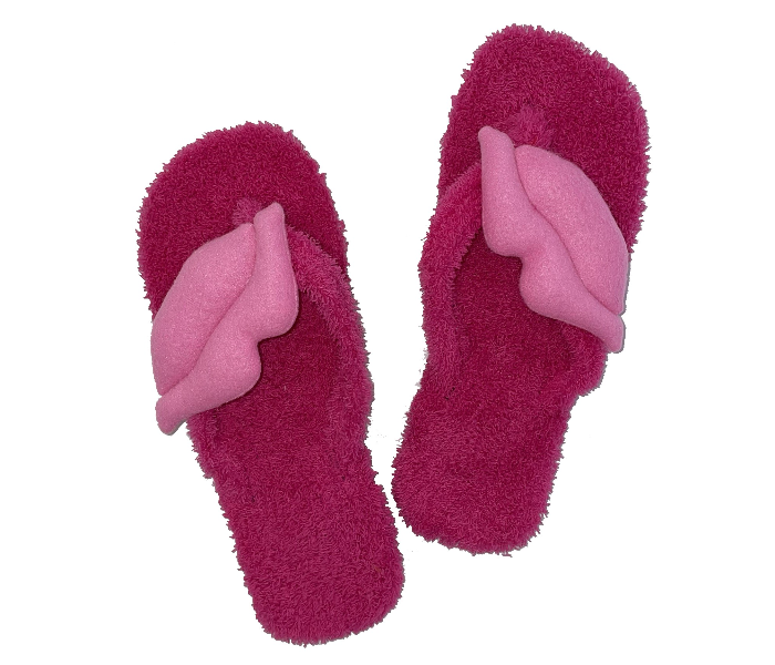 Casual LFV101 US 08 Daily Wear Soft Flat Home Slippers for Women - Dark Pink - Zoom Image