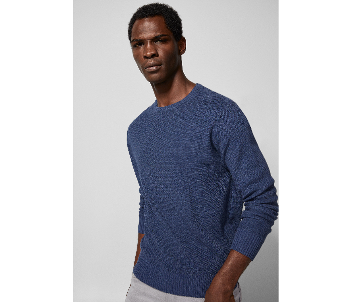 Springfield 003425813 XXL Basic Winter Knitwear for Men - Medium Blue - Zoom Image 2