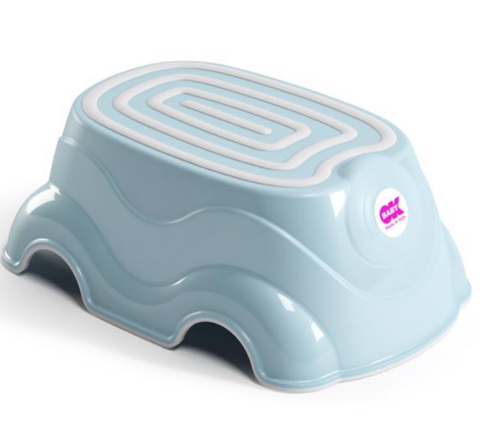 OKBaby 038820-55 Herbie Slip Proof Step Up Stool - Light Blue - Zoom Image