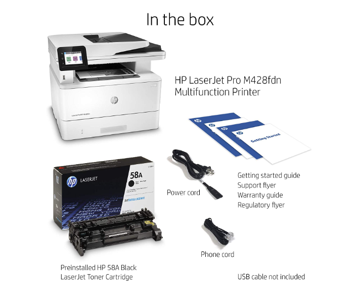 HP W1A29A MFP M428fdn LaserJet Pro - White - Zoom Image 3