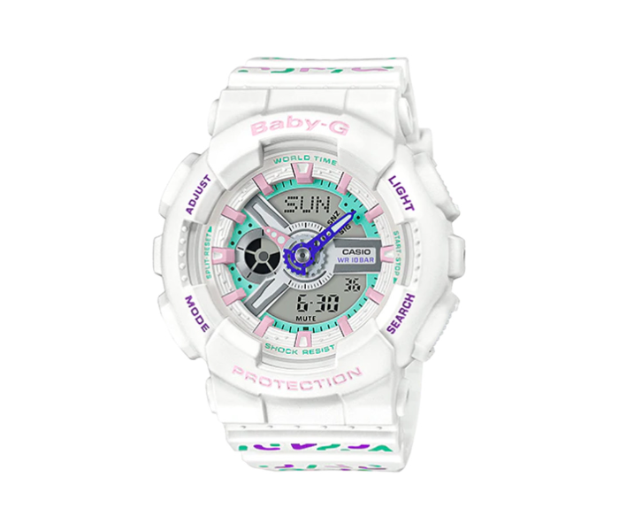 Casio Baby-G BA-110TH-7ADR White Dial Analog-Digital Watch For Women - White - Zoom Image 1