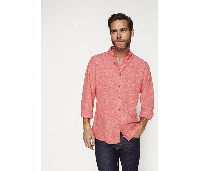 Springfield 099324760 Small Linen Shirt for Men - Red - Zoom Image 1