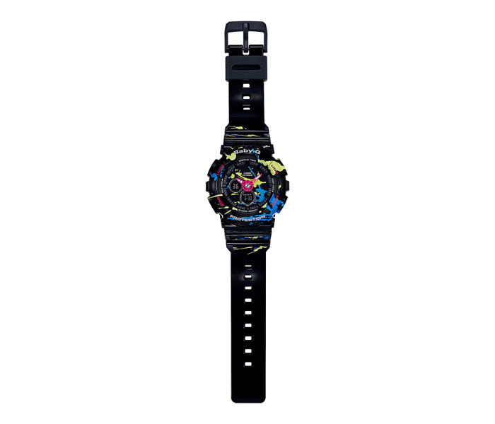 Casio Baby-G BA-120SPL-1ADR Black Dial Analog-Digital Splatter Pattern Watch For Women - Black - Zoom Image 2