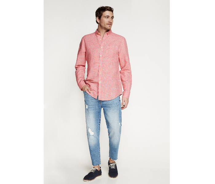 Springfield 099322060 Small Linen Shirt for Men - Red - Zoom Image 1