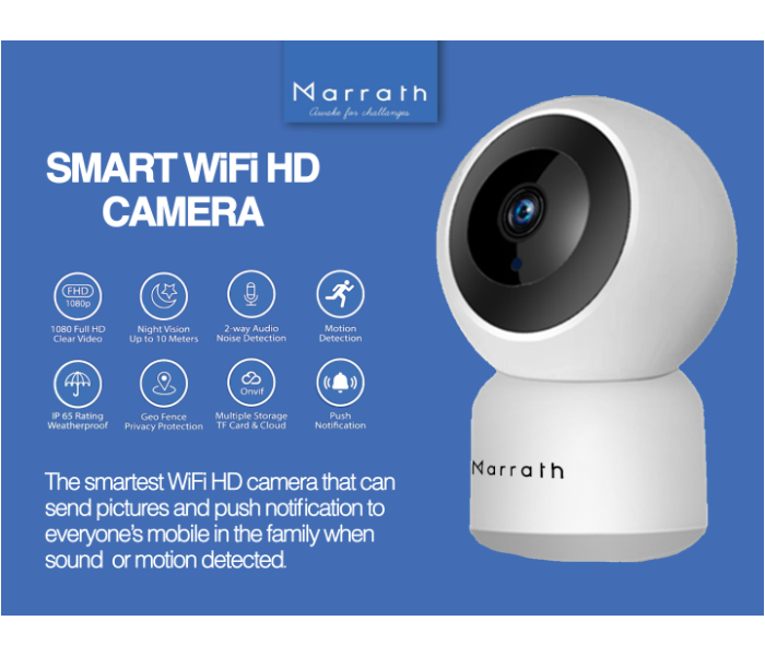 Marrath Smart WiFi 1080P Full HD IP PTZ CCTV Video Auto Tracking  Camera  - Zoom Image 2