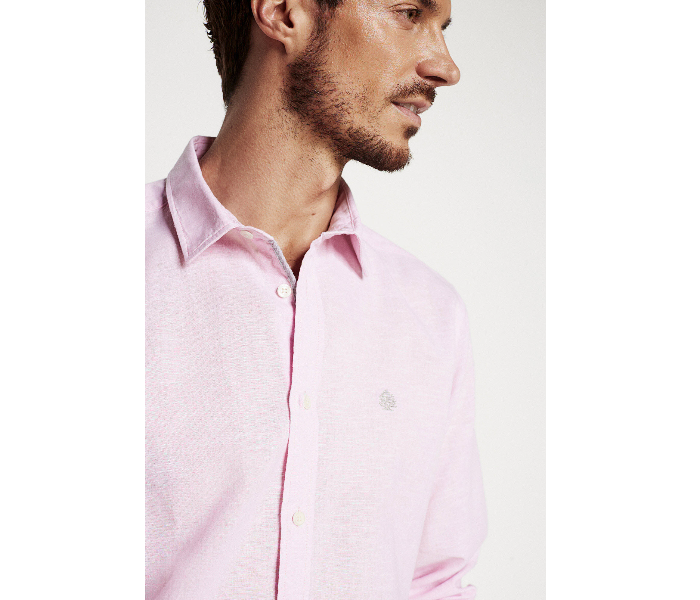 Springfield 099320470 Small Linen Shirt for Men - Pink - Zoom Image 4