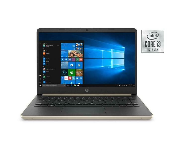 HP 14-DQ1038WM 14 inch HD Intel Core i3-1005G1 8GB RAM 256GB SSD Windows 10S - Pale Gold - Zoom Image 3