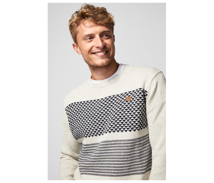 Springfield 003421540 Large Basic Winter Knitwear for Men - White - Zoom Image 2