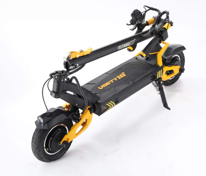 For All 2800W VSETT 10 Plus Foldable Electric Scooter - Black and Yellow - Zoom Image 4