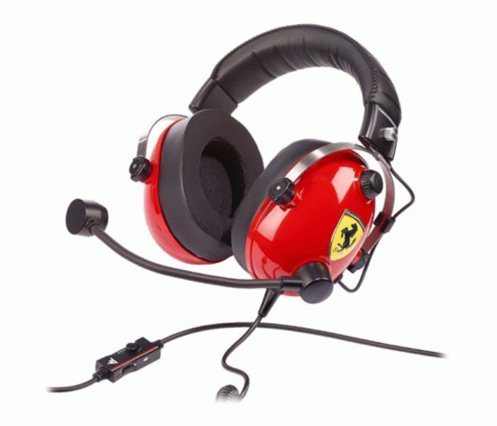 Thrustmaster TM-HS-TRCG-SCDRIA-FRARI T.Racing Scuderia Ferrari Edition Headset - Red and Black - Zoom Image 3