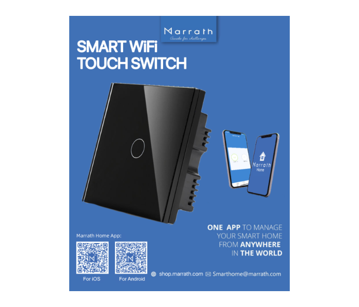  Marrath Smart Wifi Touch Switch 1 Gang - Zoom Image 1