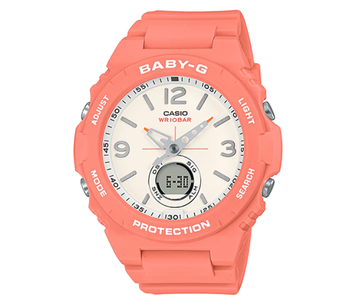 Casio Baby-G BGA-260-4ADR White Dial Analog-Digital  Watch For Women - Pink - Zoom Image