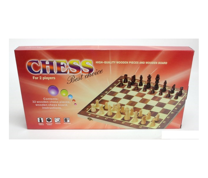 New Year Centre 528A 2 In 1 Wooden Chess Set Game - Zoom Image