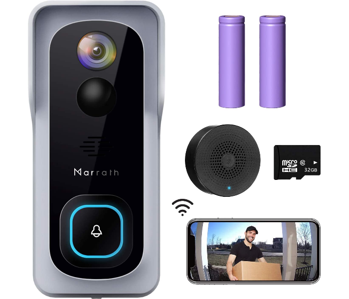  Marrath Smart Video Door Bell - Black and Grey - Zoom Image 5