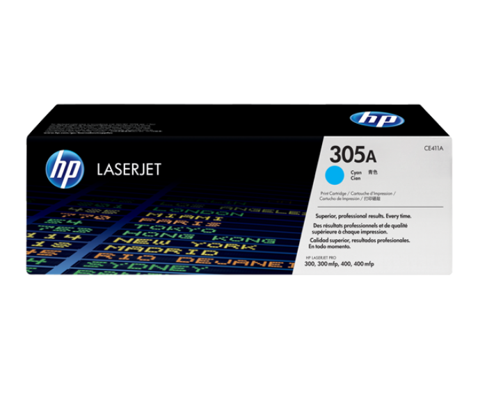 HP CE411A 305A Original LaserJet Toner Cartridge - Cyan - Zoom Image