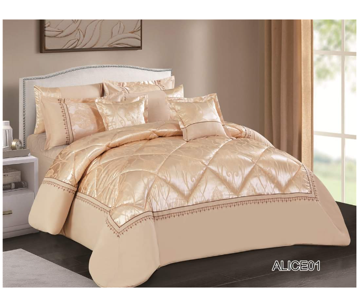 Stargold SG-CJL2001 Comforter Set Of 8 Pieces - Gold - Zoom Image