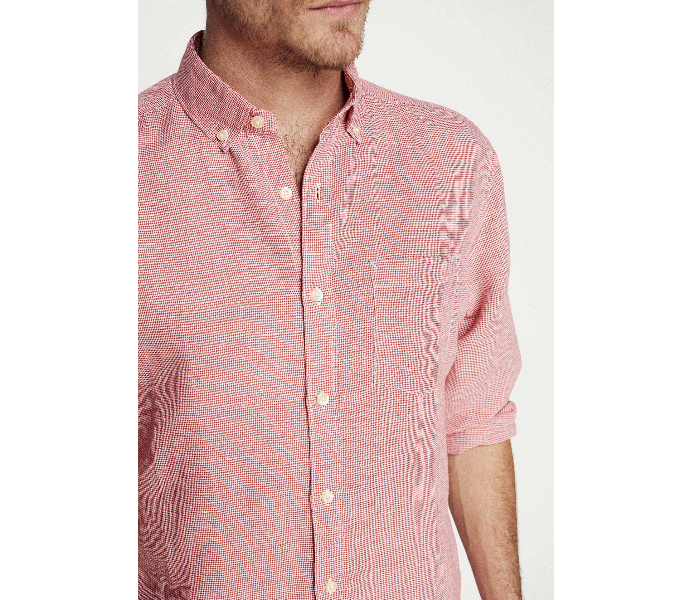 Springfield 099322060 Small Linen Shirt for Men - Red - Zoom Image 3