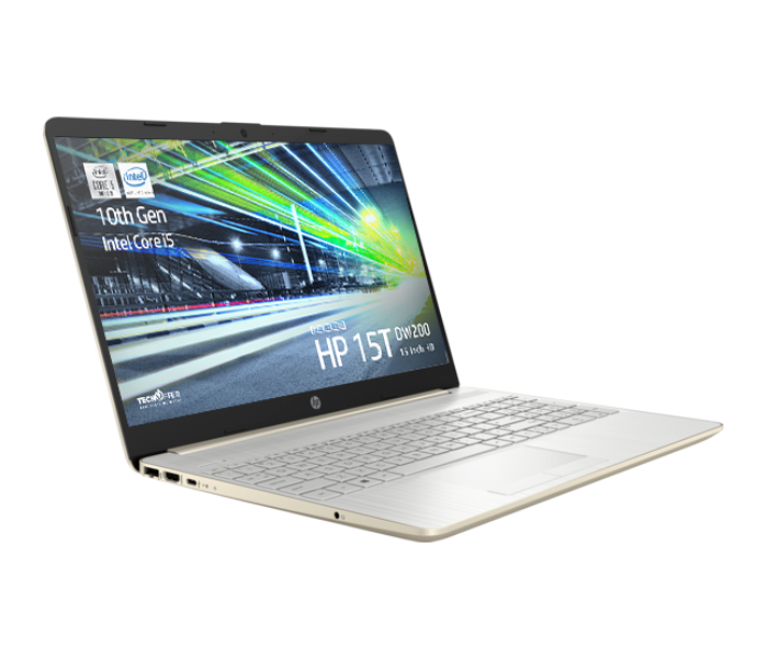 HP 15T-DW200 15.6 Inch Intel Core i5-1035G1 10th Generation 8GB RAM 512GB SSD Intel UHD Graphics Windows 10 Home - Pale Gold and Silver - Zoom Image 2