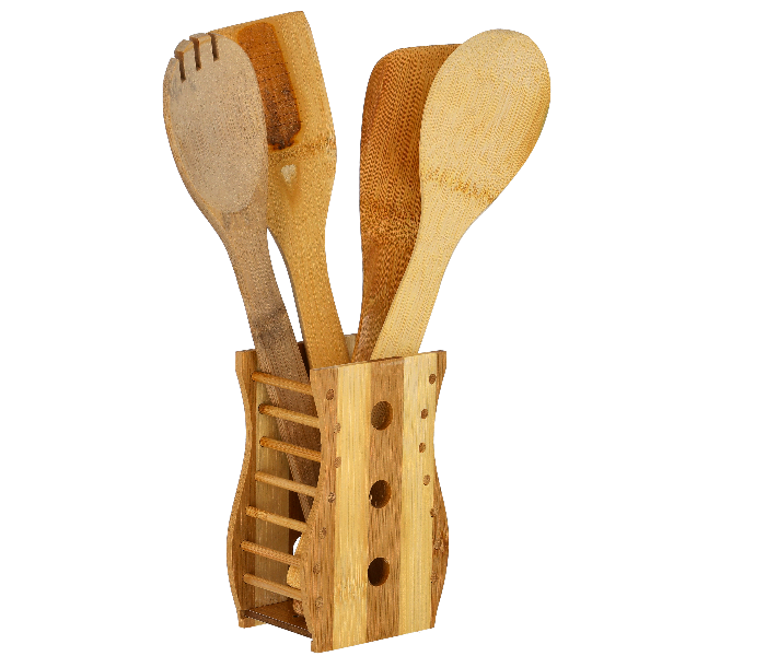 Delcasa DC1942 5 Piece Bamboo Kitchen Tool set - Zoom Image 1