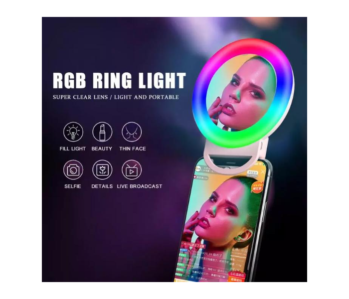 RGB-RL04 Selfie Ring Light LED Camera Light Clip  - Zoom Image 2