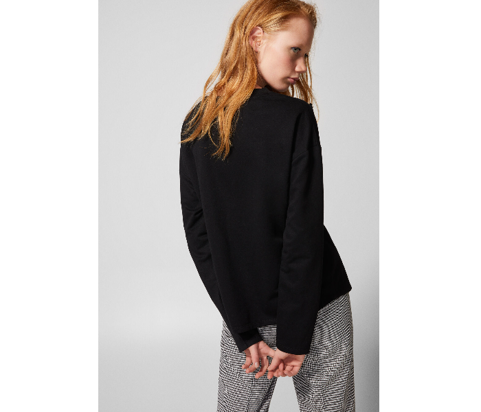 Springfield 108411901 Large Sweat Shirt for Women - Black - Zoom Image 3