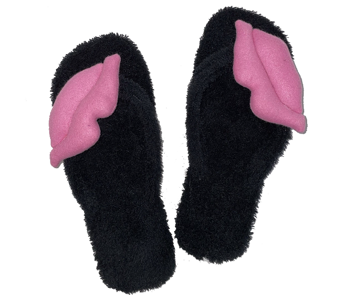 Casual LFV101 US 06 Daily Wear Soft Flat Home Slippers for Women - Black - Zoom Image