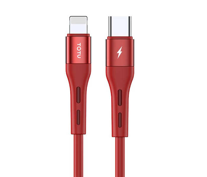 TOTU BPD-002-RD 30W 1 Meter Soft Series USB-C Lightning Fast Charging Cable - Red - Zoom Image 1