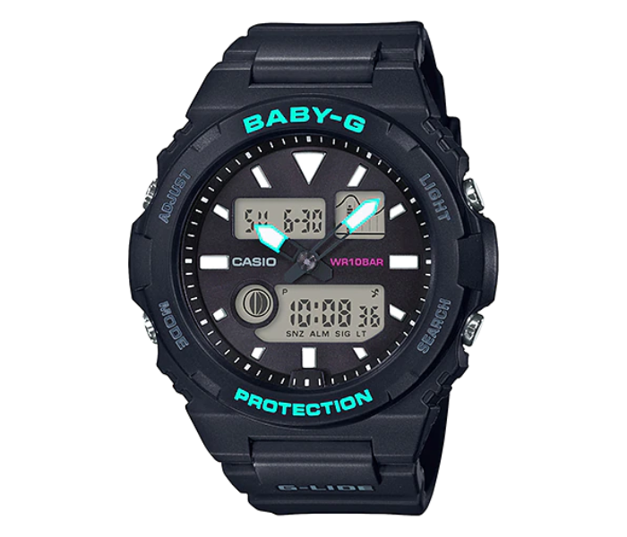 Casio Baby-G BAX-100-1ADR Black Dial Analog-Digital  Watch For Women - Black - Zoom Image 1