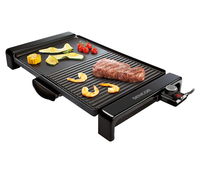 Sencor SBG 106BK 2300W Barbecue Flat Grill with 2 Grilling Surfaces - Black - Zoom Image 1