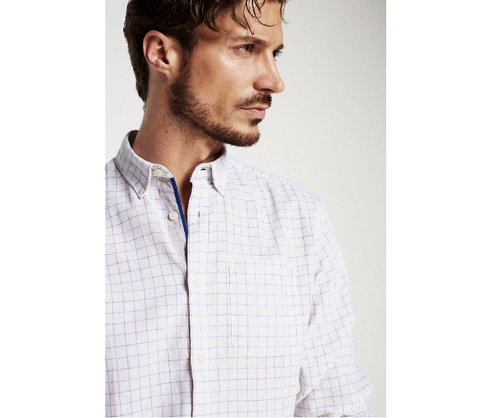 Springfield 099323999 Small Linen Shirt for Men - White - Zoom Image 3