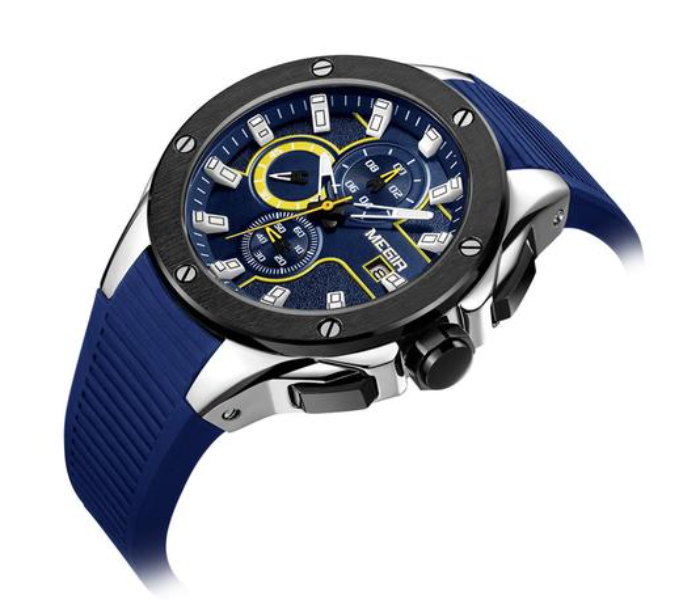 Megir Luxury Sports Luminous Chronograph Quartz Watch - 2053 Blue - Zoom Image 2