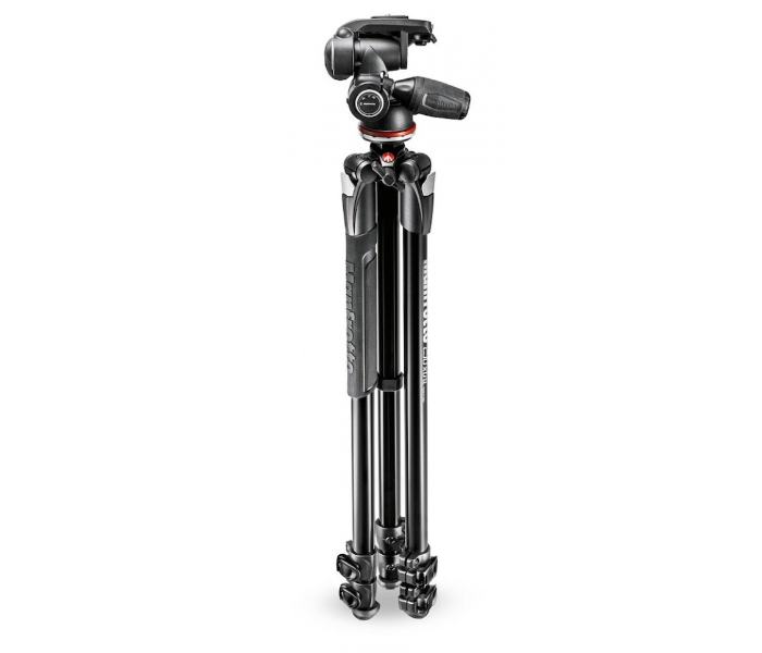 Manfrotto MK290XTA3-3W 290 Xtra Aluminium 3 Section Tripod Kit - Black - Zoom Image 2