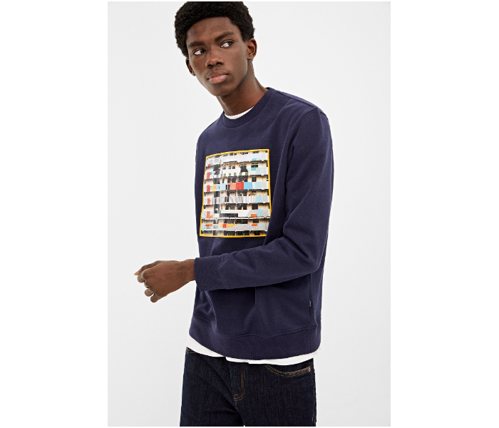 Springfield 009622912 XL Sweatshirt for Men - Medium Blue - Zoom Image 2